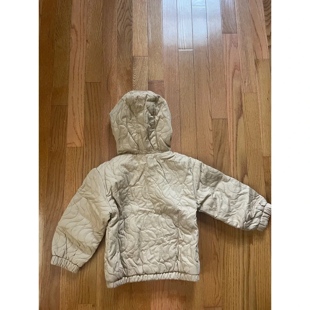 Old Navy Toddler Quilted Hooded Jacket Graham candy color‎ NEW 5T